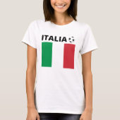 T-Shirt 100% Baumwolle, mild, Italienische Flagge (Vorderseite)