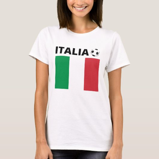T-Shirt 100% Baumwolle, mild, Italienische Flagge (Vorderseite)