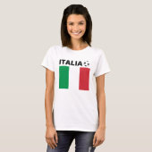 T-Shirt 100% Baumwolle, mild, Italienische Flagge (Vorne ganz)