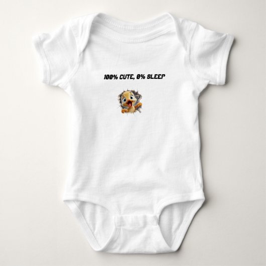 T - Shirt 100% Niedlich, 0% Schlaf (Vorderseite)