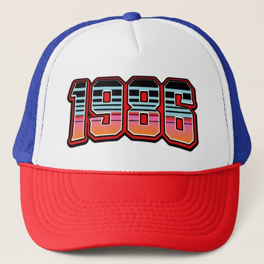 T - Shirt 1986 Truckerkappe (Vorderseite)