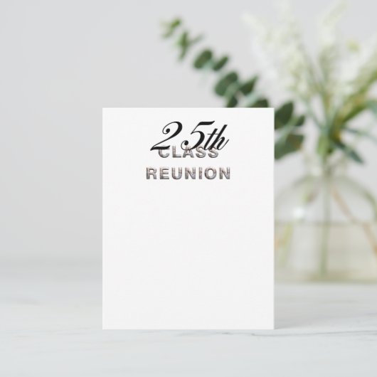 T-SHIRT 25th Class Wiedersehen Einladung (Stehend Vorderseite)