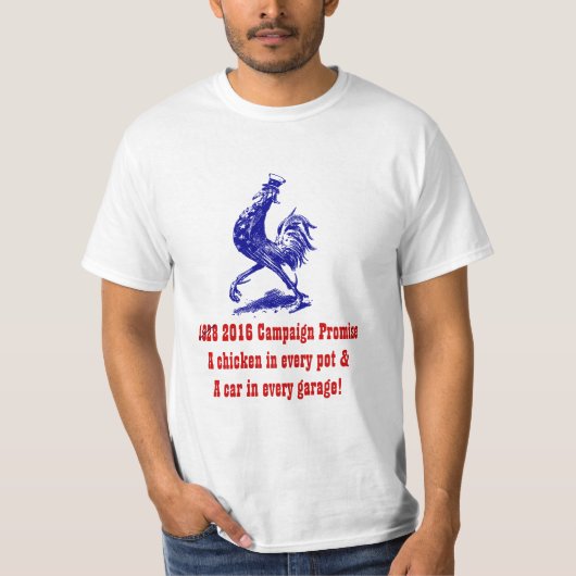 T - Shirt '28 Kampagnen-Slogan ein Huhn in jedem (Vorderseite)