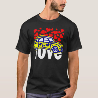 t-shirt 2CV coeur