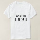 T - Shirt 33. Geburtstag 1991 (Design vorne)