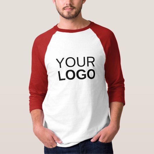 T - Shirt 3/4 für Männer - weiß/rot (Vorderseite)