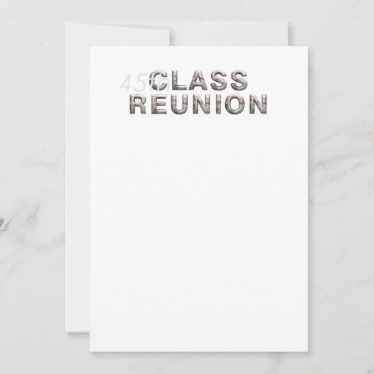 T-SHIRT 45. Klasse Wiedersehen Einladung (Vorderseite)