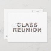 T-SHIRT 45. Klasse Wiedersehen Postkarte (Vorne/Hinten)