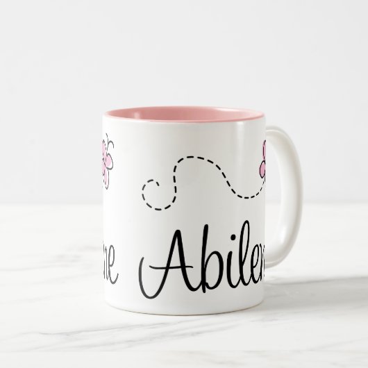 T - Shirt Abilenes Texas Zweifarbige Tasse (VorderseiteRechts)