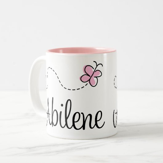 T - Shirt Abilenes Texas Zweifarbige Tasse (Vorderseite Links)