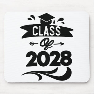 T-Shirt Abschlussklasse 2028 Senior 2028 Mousepad