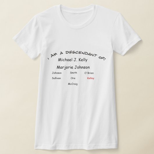 T - Shirt - Abstammung von ... (Ablage )