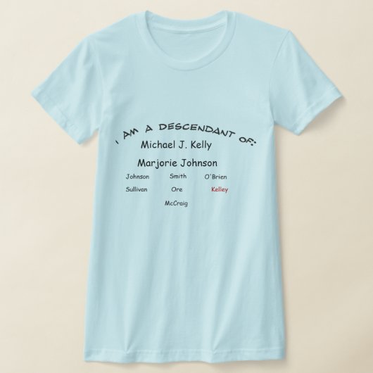 T - Shirt - Abstammung von ... (Ablage )