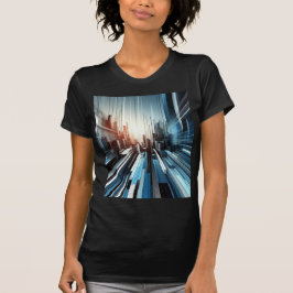 T - Shirt abstrakt Geometric Woman