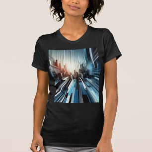 T - Shirt abstrakt Geometric Woman