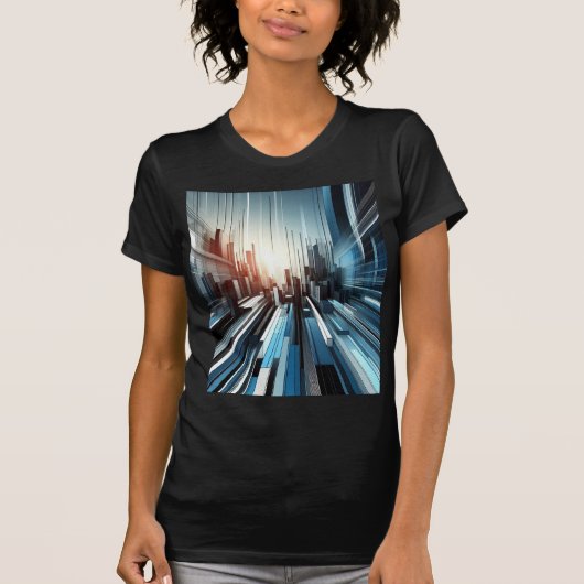 T - Shirt abstrakt Geometric Woman (Vorderseite)