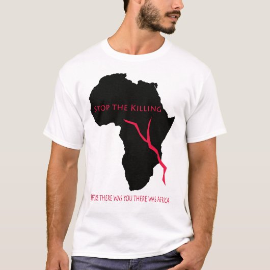 T - Shirt-Afrika-Karten-Blut T-Shirt (Vorderseite)