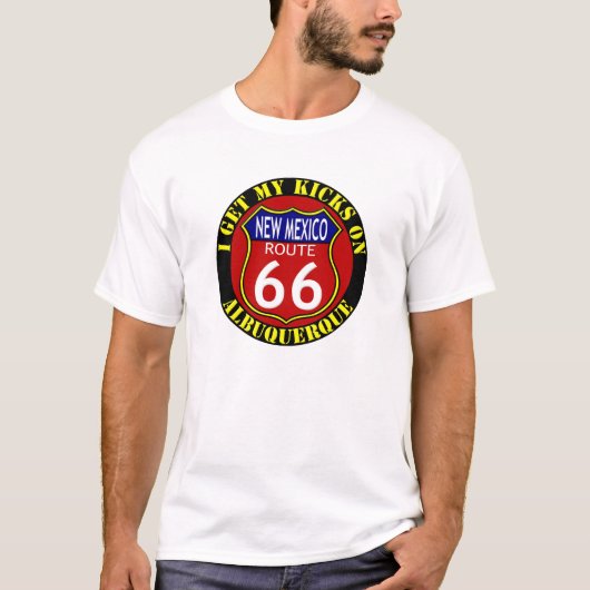 T - SHIRT ALBUQUERQUES NEW-MEXIKO DES WEG-66 (Vorderseite)