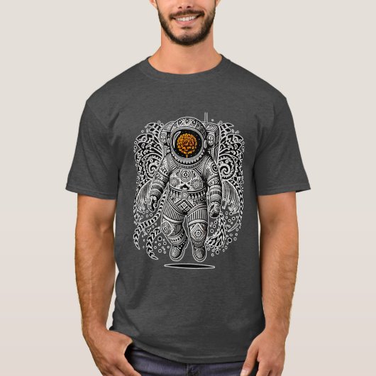 T - Shirt "Alebrije Astronaut Marigold" - Folkart (Vorderseite)