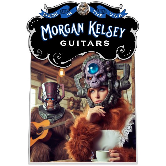 T - Shirt - Alien genießt Tee und Bigfoot Gitarris