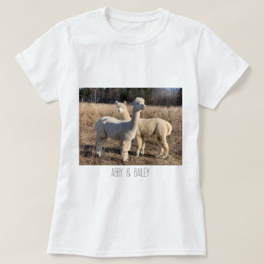 T - Shirt - Alpacas Abby & Bailey (Design vorne)