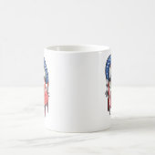 T - Shirt "American Flag Vampire Lips" Kaffeetasse (Mittel)
