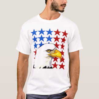 T - Shirt - amerikanische kahler Adler-Sterne