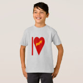T-Shirt an Kinder I LOVE RUGBY (Vorne ganz)