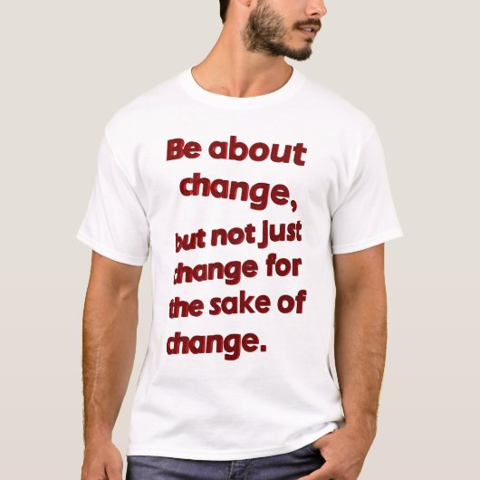 T - Shirt ändern (weiß) (Vorderseite)