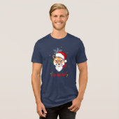 t-shirt animal ho ho ho  Tri-Blend shirt (Vorderseite voll)