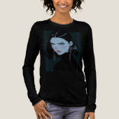 T - Shirt-Animation-Stimmung mit gestreiften Haken Tri-Blend Shirt (Vorderseite)