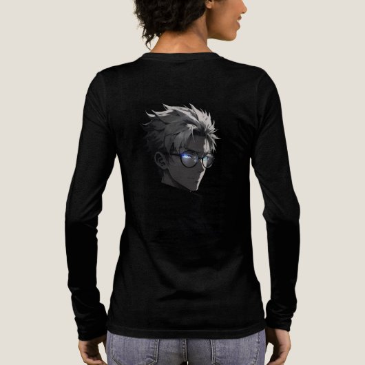 T - Shirt-Animation-Stimmung mit gestreiften Haken Tri-Blend Shirt (Rückseite)