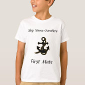 T - Shirt - Anker, Schiffsname (Vorderseite)
