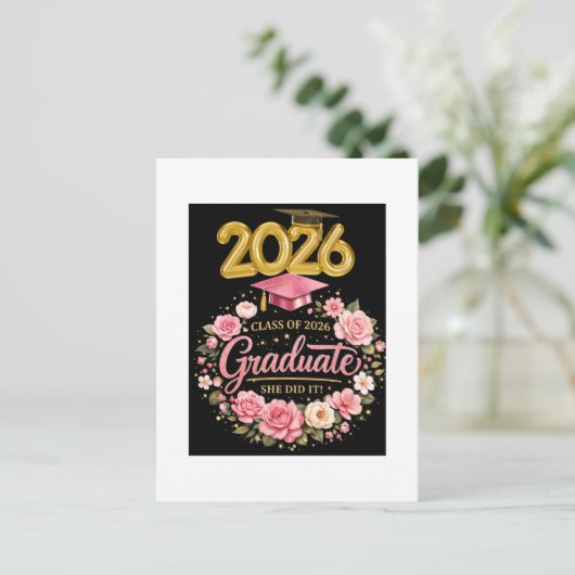 T-Shirt Ankündigungspostkarte (Stehend Vorderseite)