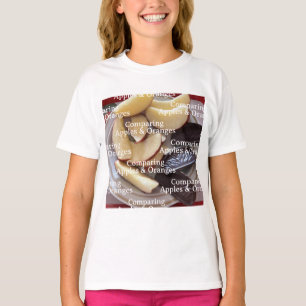T-Shirt Äpfel und Orangen vergleichen