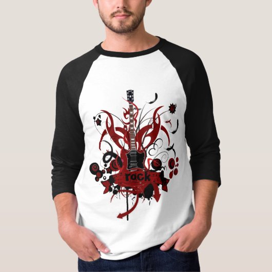 T - shirt ärmelmann lang zweifarbiger Rock (Vorderseite)