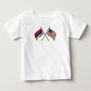 T - Shirt armenischer amerikanischer Flaggen