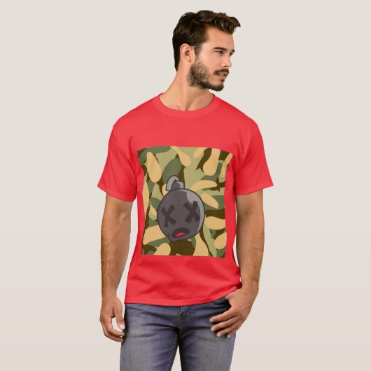 T - Shirt Army Fatigue Pattern Front & Center (Vorne ganz)