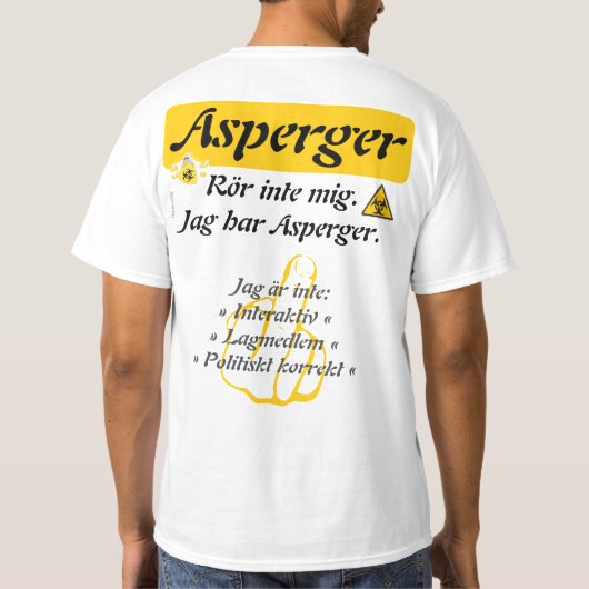 T-shirt — Asperger (Rückseite)