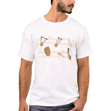 T - Shirt äthiopischer Musikinstrumente