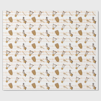 T - Shirt äthiopischer Musikinstrumente Geschenkpapier