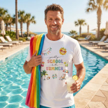 T-Shirt Auf Wiedersehen Schule Hallo Sommerparty
