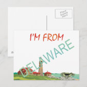 T-SHIRT aus Delaware Postkarte (Vorne/Hinten)
