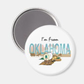 T-SHIRT aus Oklahoma Magnet (Vorderseite/Rückseite)