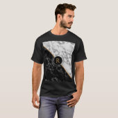 T - Shirt aus Schwarz-weißem Marmor mit Ihrem Brie (Vorne ganz)