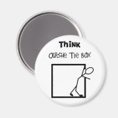 T - Shirt "Außerhalb der Box denken" Magnet (Vorderseite/Rückseite)