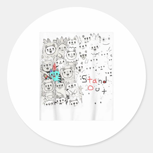 T-Shirt ausstechen Runder Aufkleber (Vorderseite)