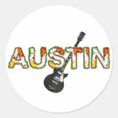 T-SHIRT Austin Runder Aufkleber (Vorderseite)