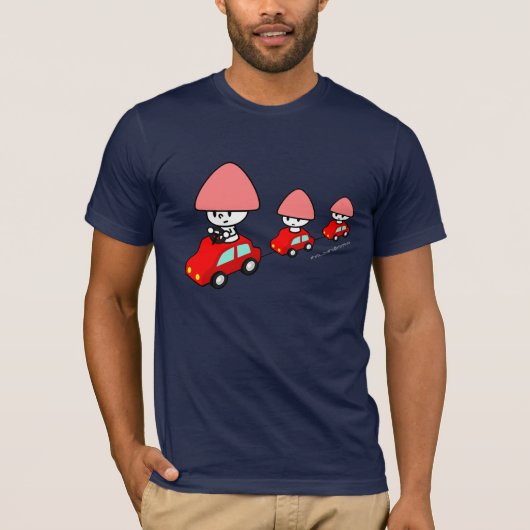 T - Shirt - Auto mit kleinen Autos (Vorderseite)