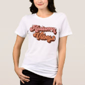 T - Shirt "Autumn Vibes Retro Text" und "Dainty Bl (Vorderseite)